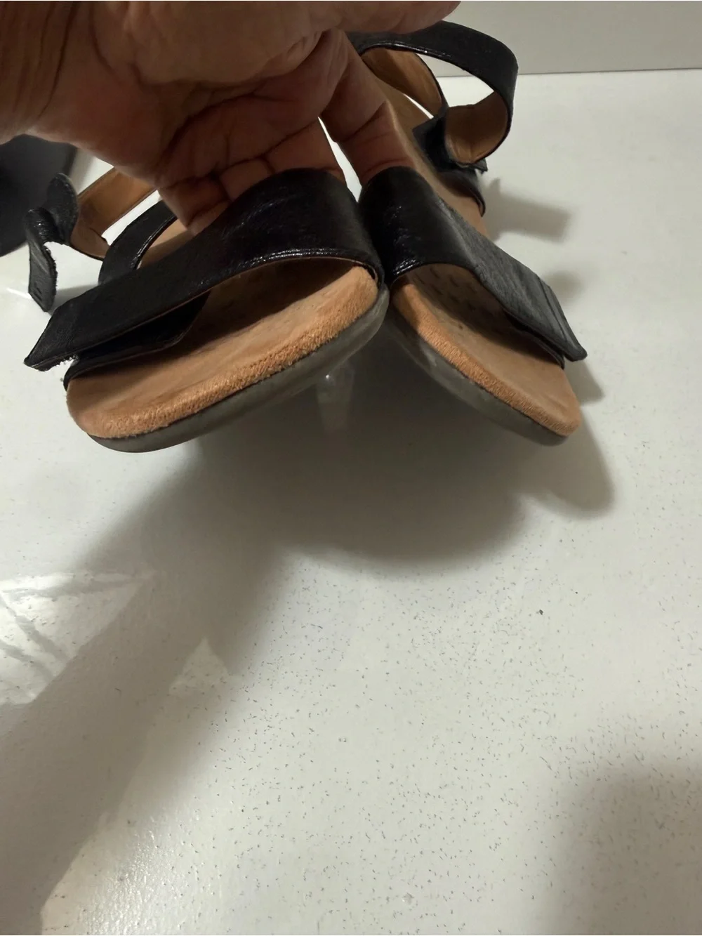 VIONIC Black Women's Comfort Sandals with Adjustable Ankle Strap